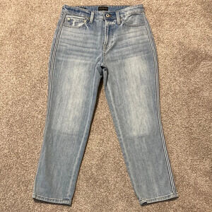 Talbots Modern Ankle Jean Navy and White Side Ribbon Trim 2P